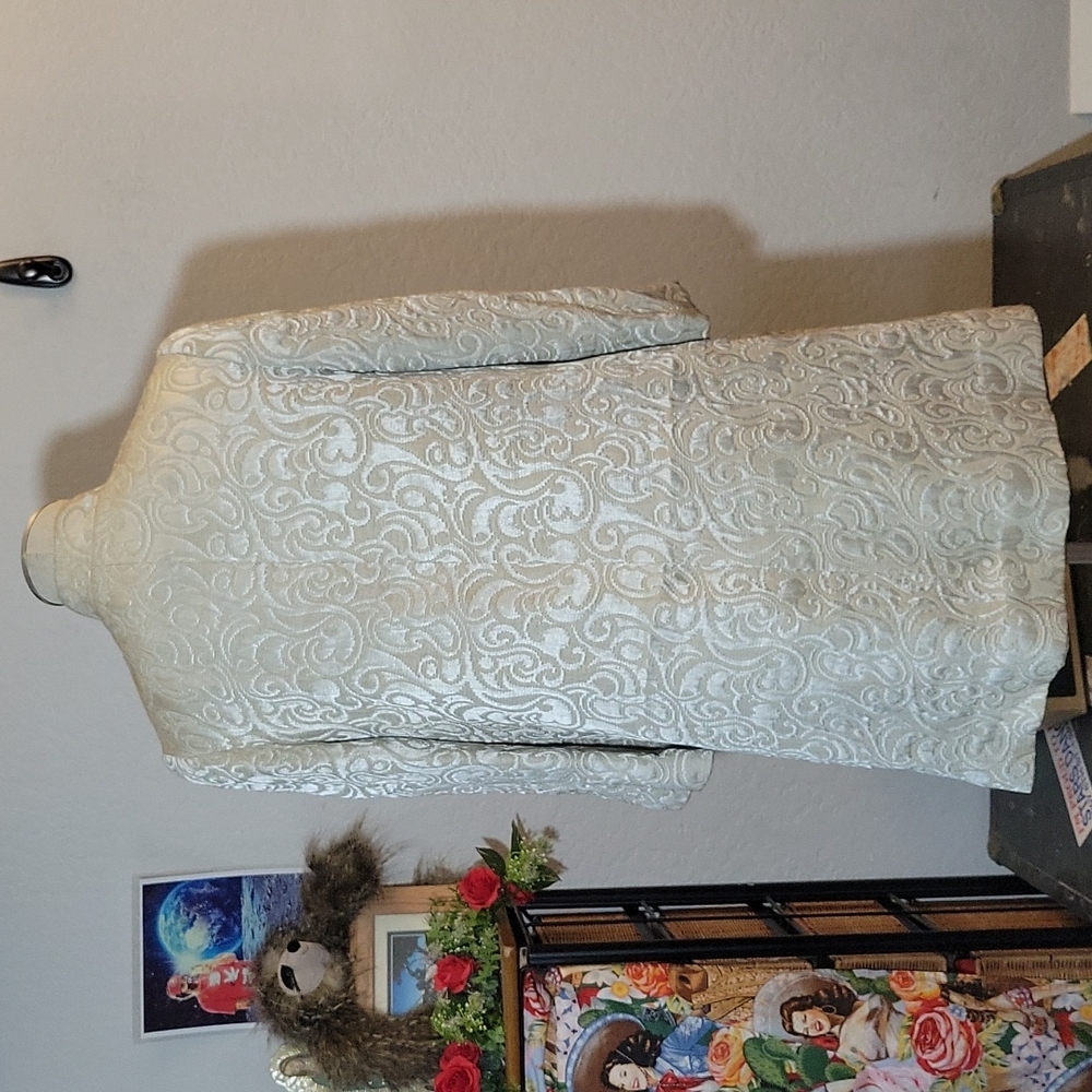 VINTAGE Handmade Quilted Oversize Dress Coat S - Picture 5 of 10